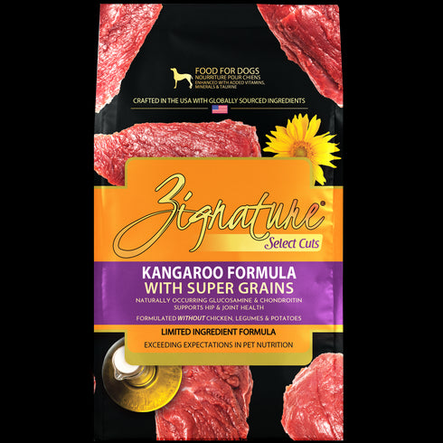 Zignature Select Cuts Dry Dog Food - Kangaroo - 4lb Bag